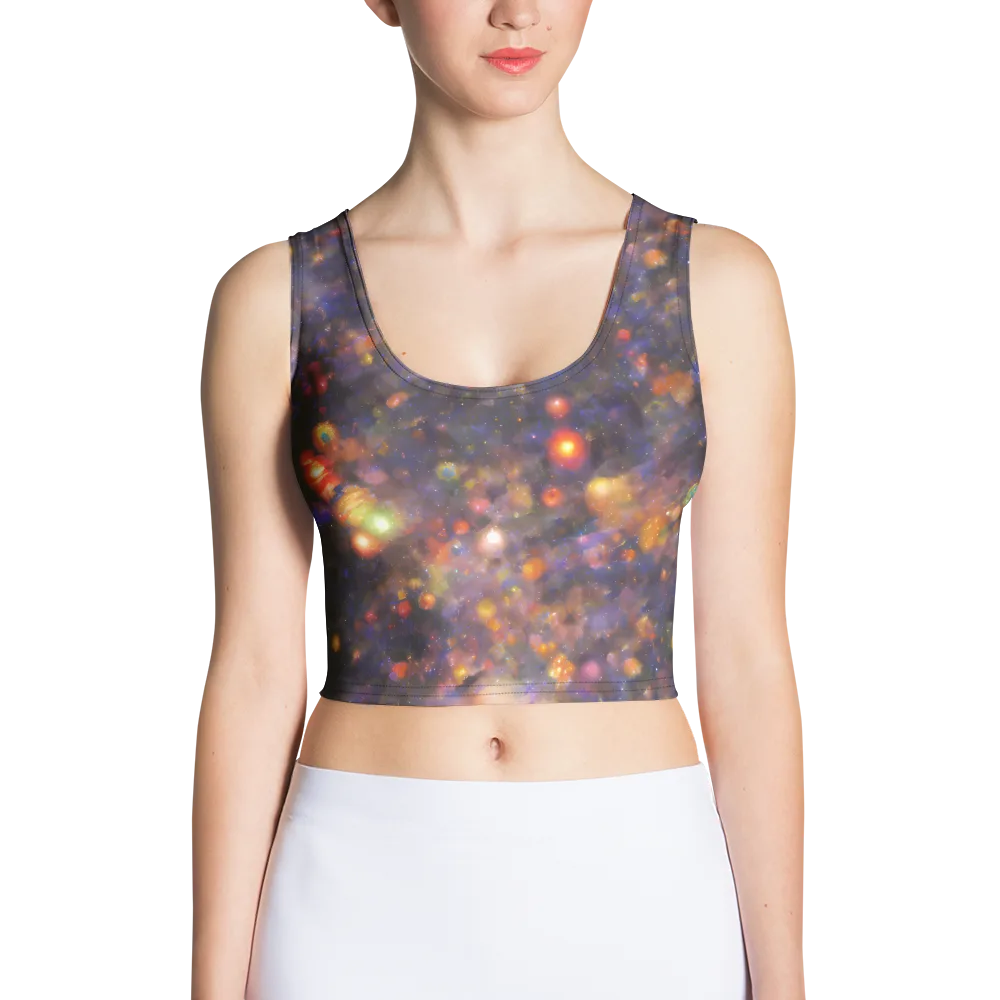 Nebula Kaleidoscope on Crop Top — Front