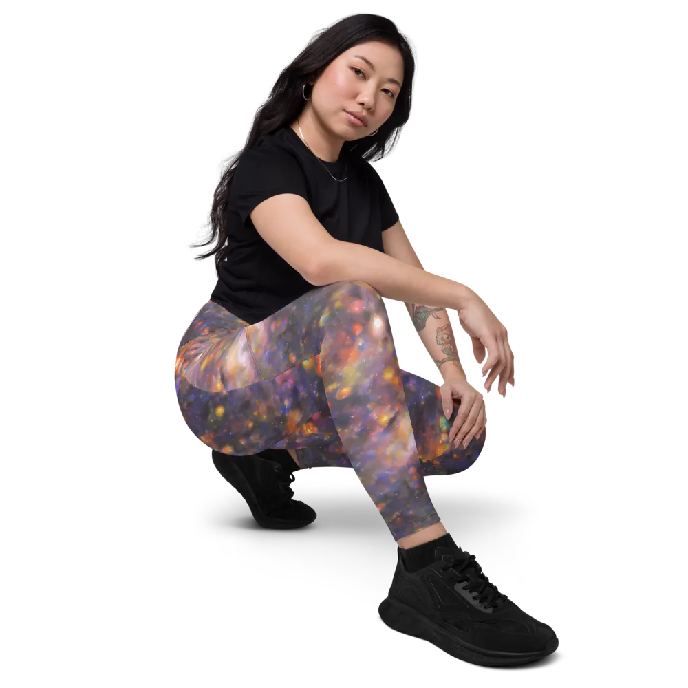 Nebula Kaleidoscope on Leggings with Pockets — Right Front