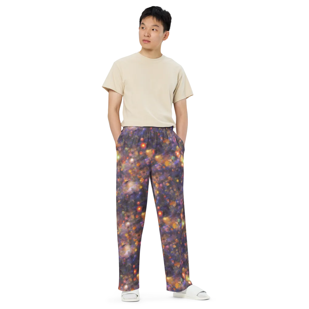 Nebula Kaleidoscope on Wide-Leg Pants — Front