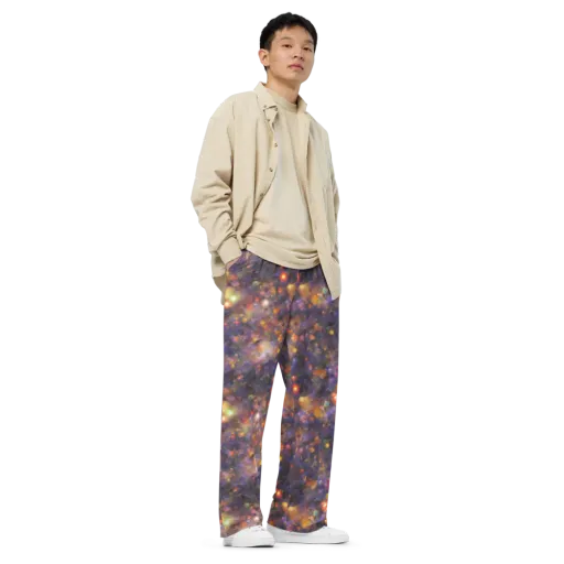 Nebula Kaleidoscope on a Wide-Leg Pants