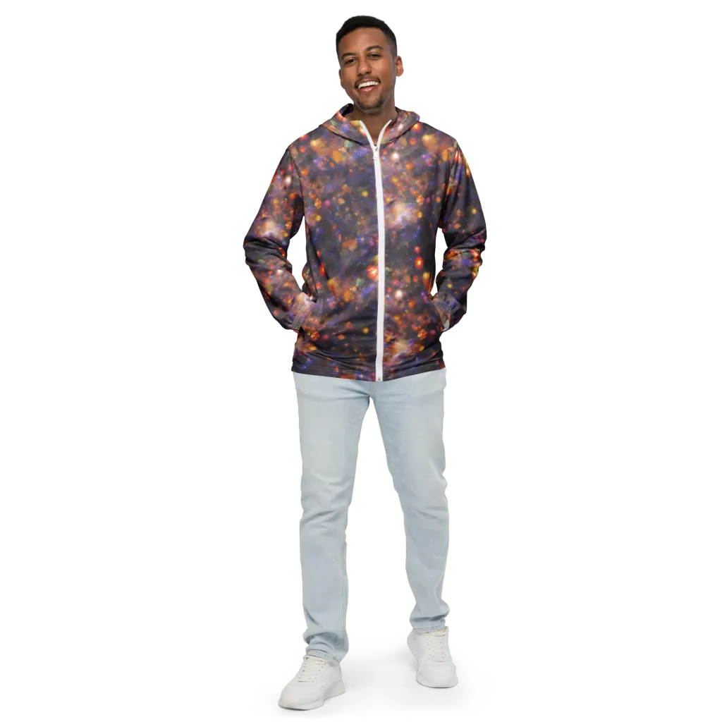 Nebula Kaleidoscope on Men's Windbreaker — Front