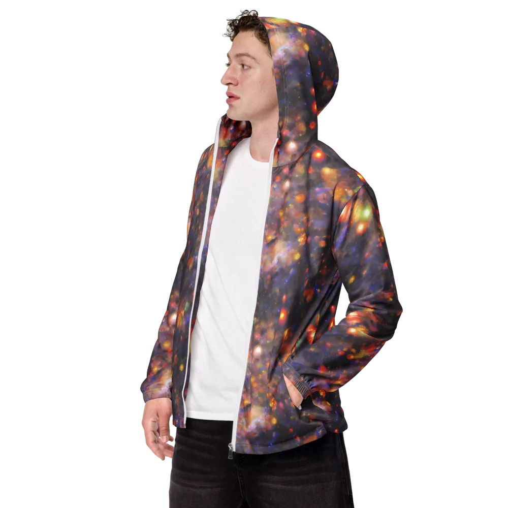 Nebula Kaleidoscope on Men's Windbreaker — Left Front