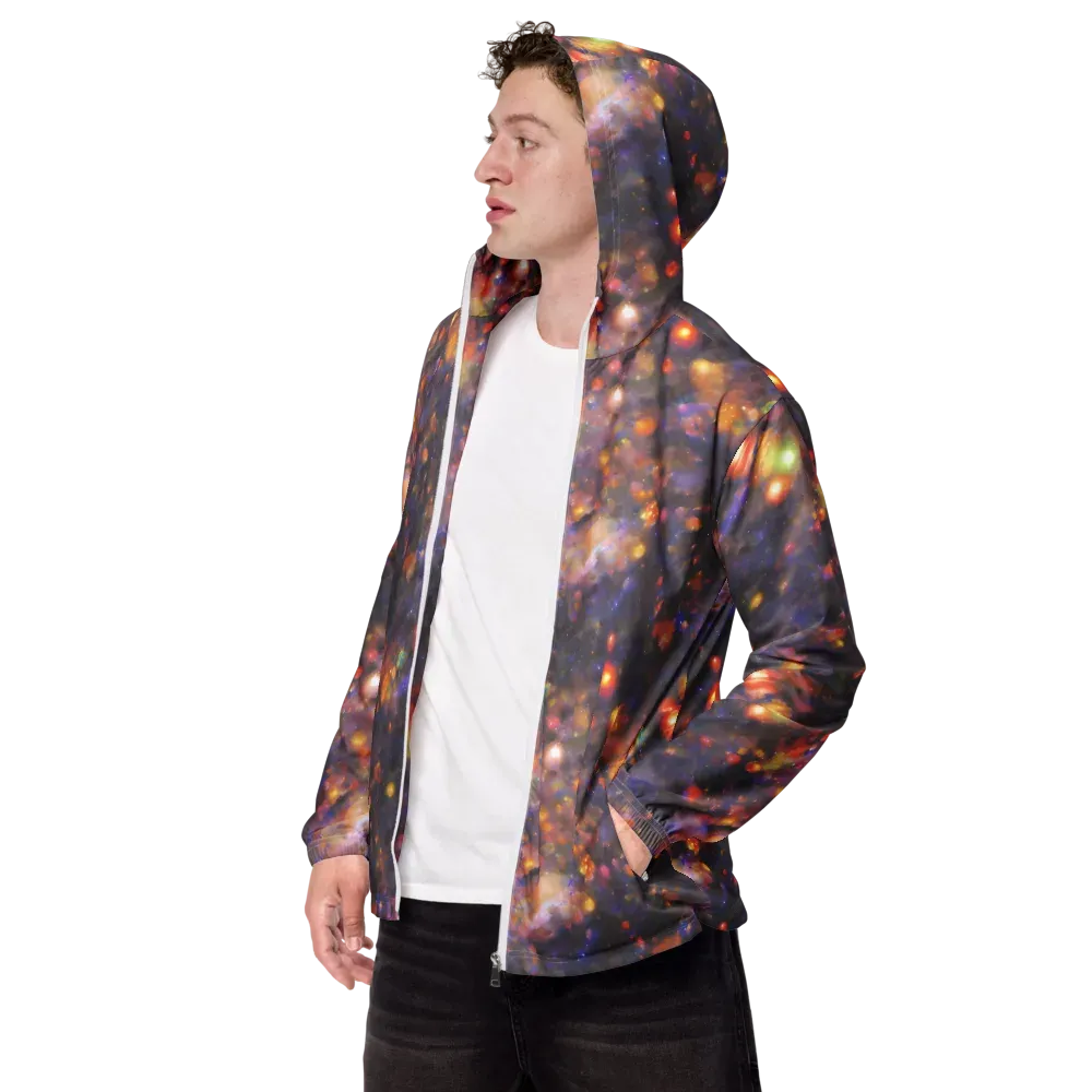 Nebula Kaleidoscope on Men's Windbreaker — Left Front