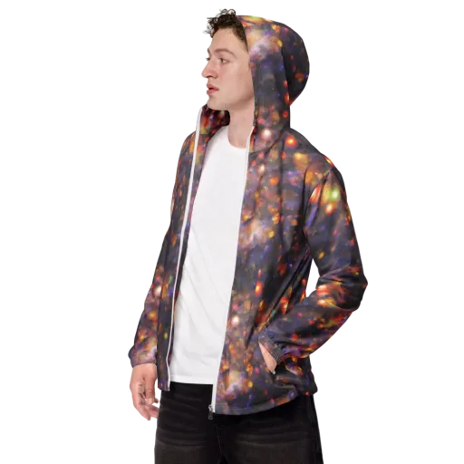 Nebula Kaleidoscope on a Men's Windbreaker