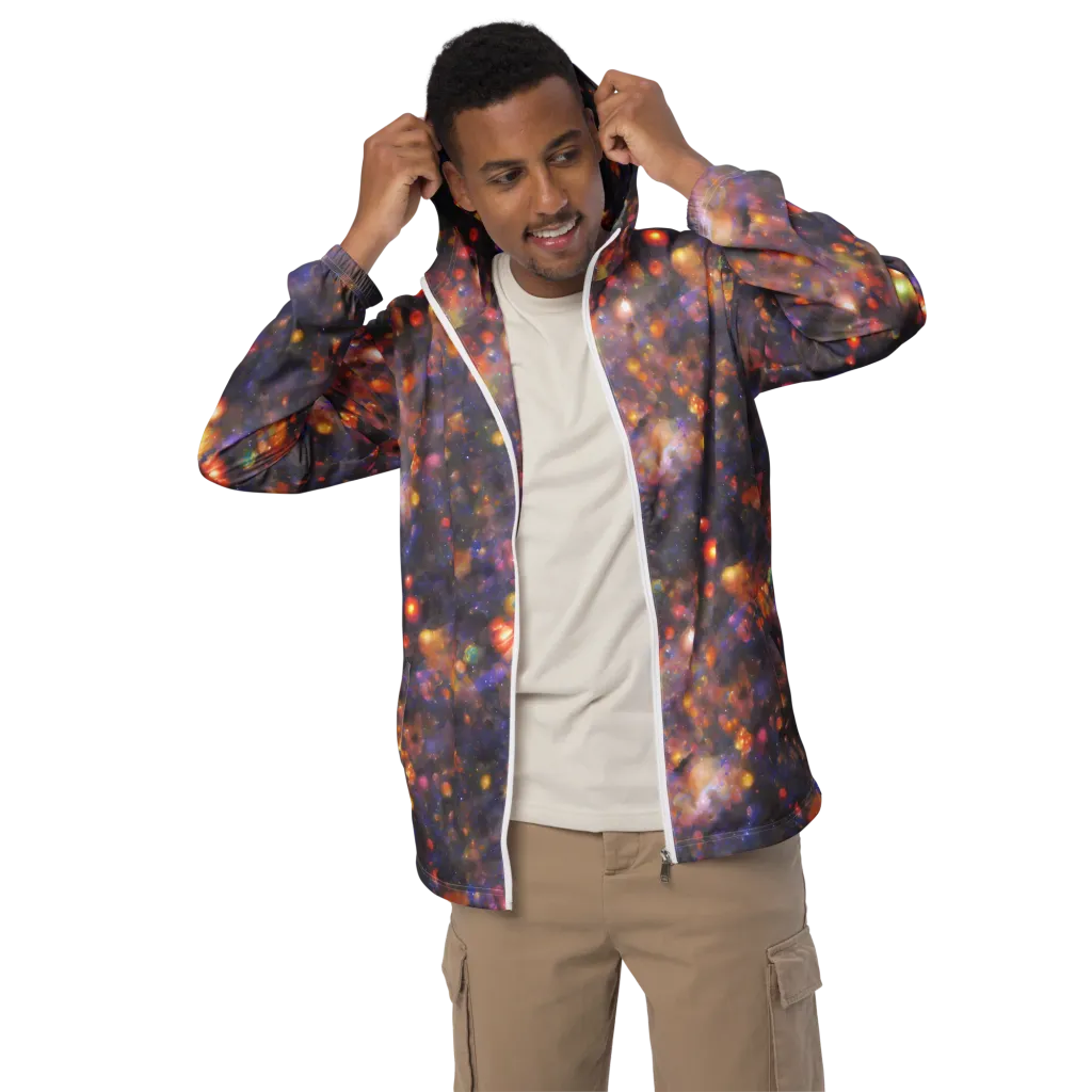 Nebula Kaleidoscope on Men's Windbreaker — Front