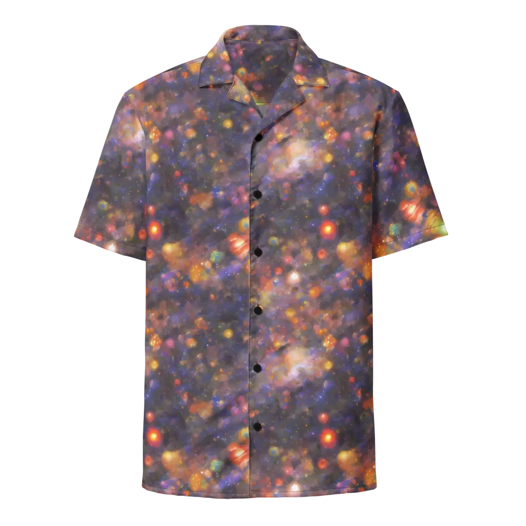 Nebula Kaleidoscope on Button Shirt — Front