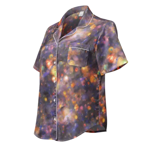 Nebula Kaleidoscope on a Women's Short Sleeve Pajama Top