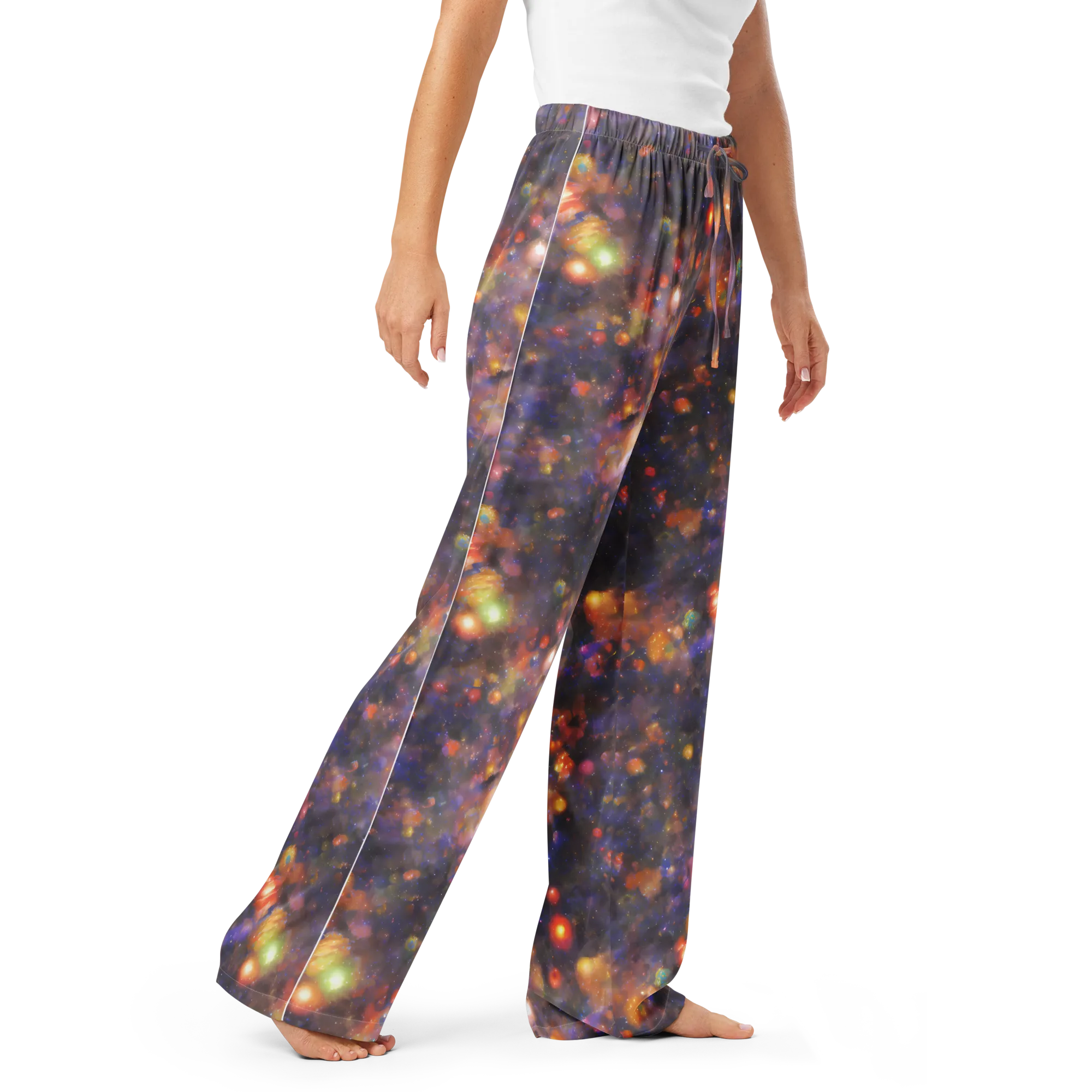 Nebula Kaleidoscope on Women's Pajama Pants — Right Front