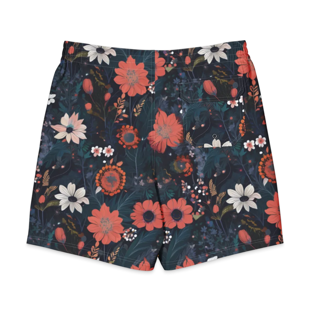 Coral Nocturne on Men's Board Shorts — Back