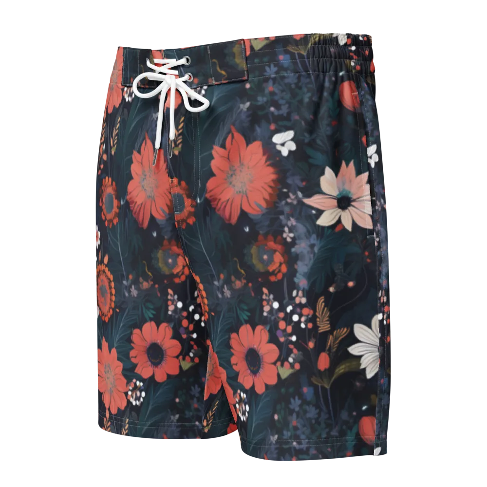 Coral Nocturne on Men's Board Shorts — Front