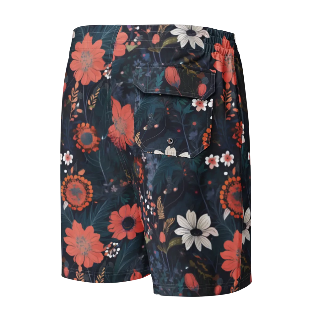 Coral Nocturne on Men's Board Shorts — Back