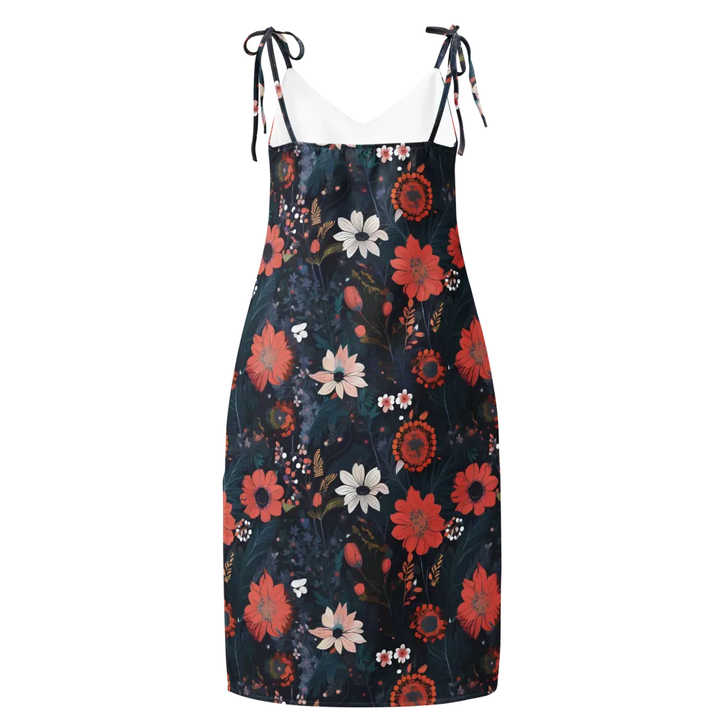 Coral Nocturne on Slip Dress — Back