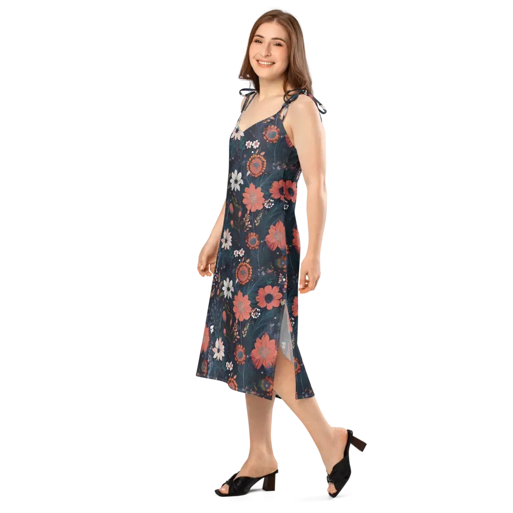 Coral Nocturne on Slip Dress — Left Front