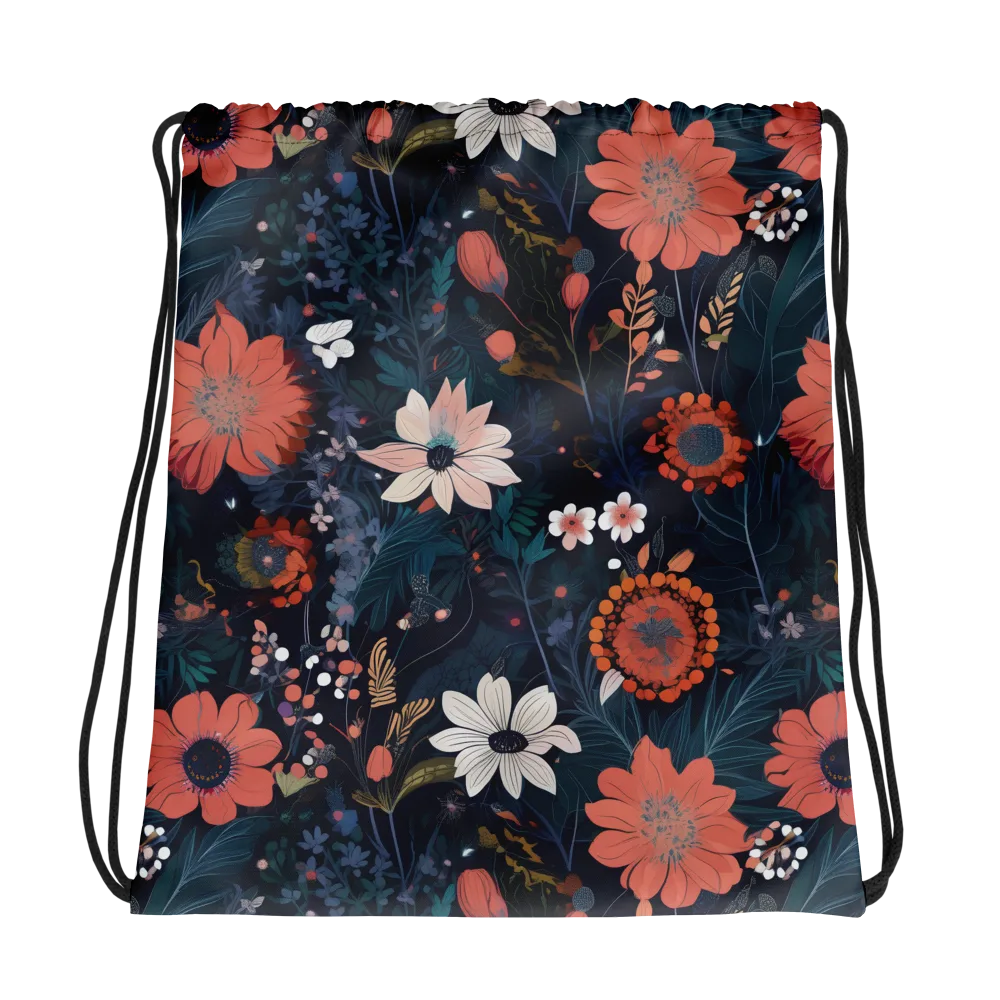 Coral Nocturne on Drawstring Bag — Photo