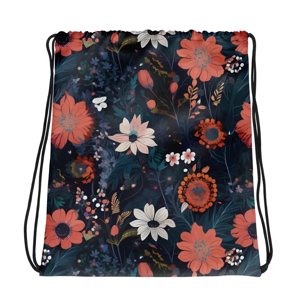 Coral Nocturne on Drawstring Bag — Photo
