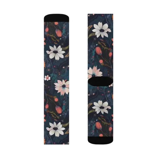 Coral Nocturne on a Socks