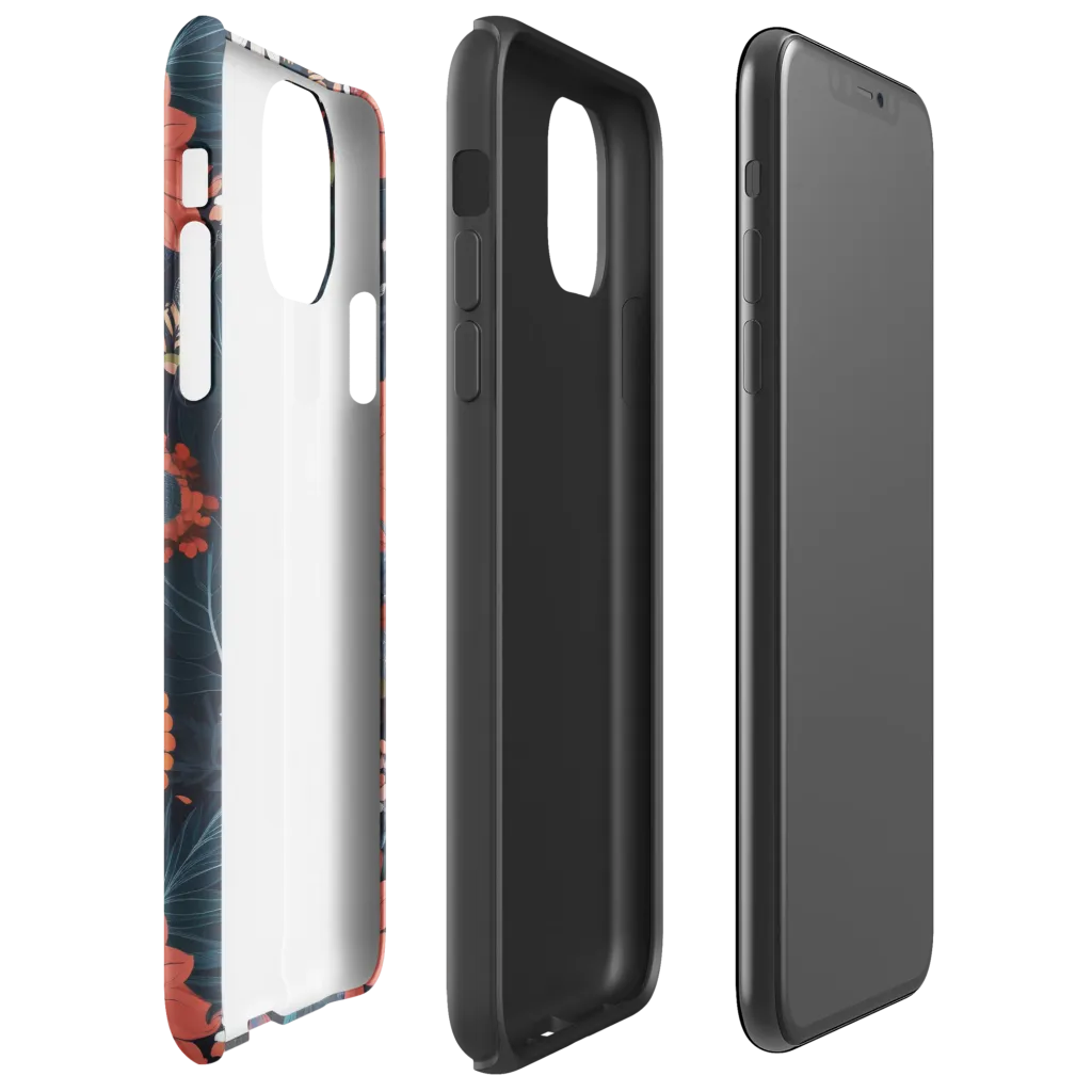 Coral Nocturne on Tough Case for iPhone® — Right