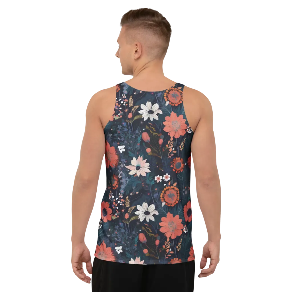 Coral Nocturne on Men's Tank Top — Back