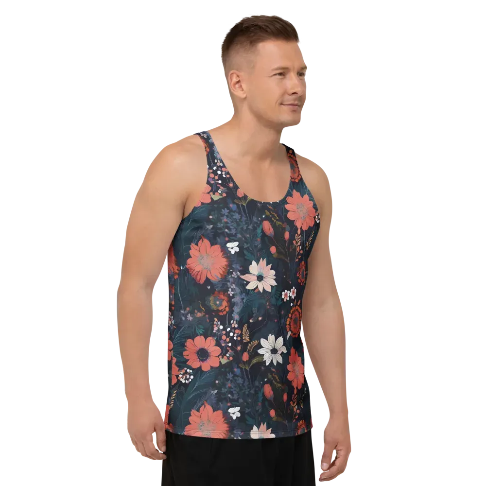 Coral Nocturne on Men's Tank Top — Right Front