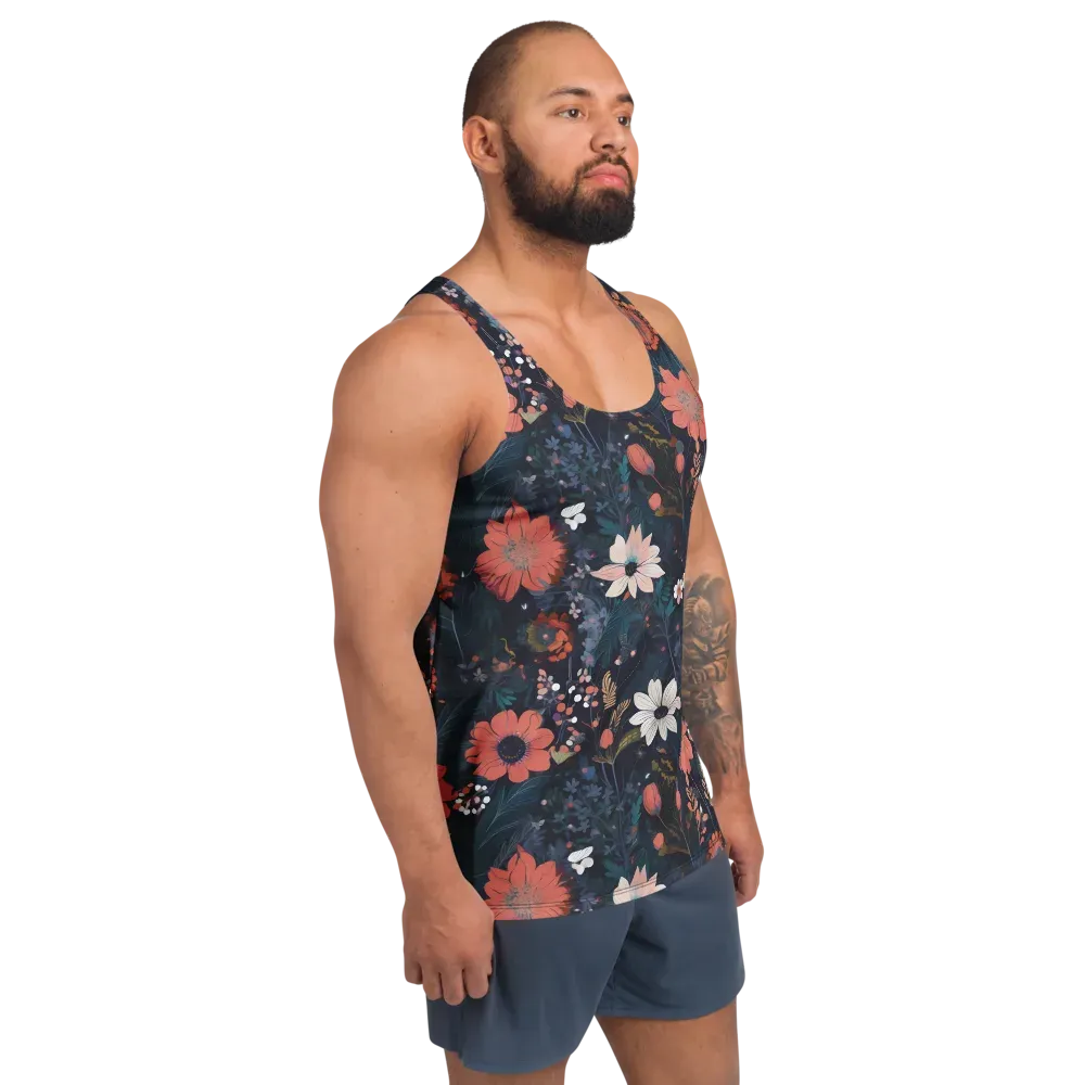 Coral Nocturne on Men's Tank Top — Right Front