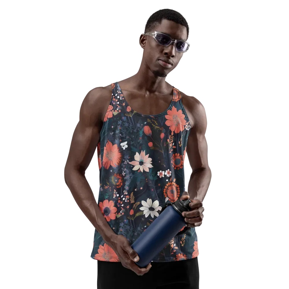 Coral Nocturne on Men's Tank Top — Front