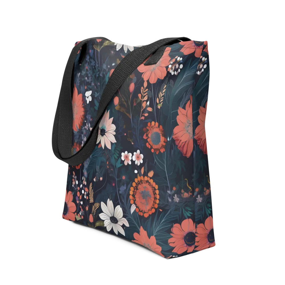 Coral Nocturne on Tote Bag — Front