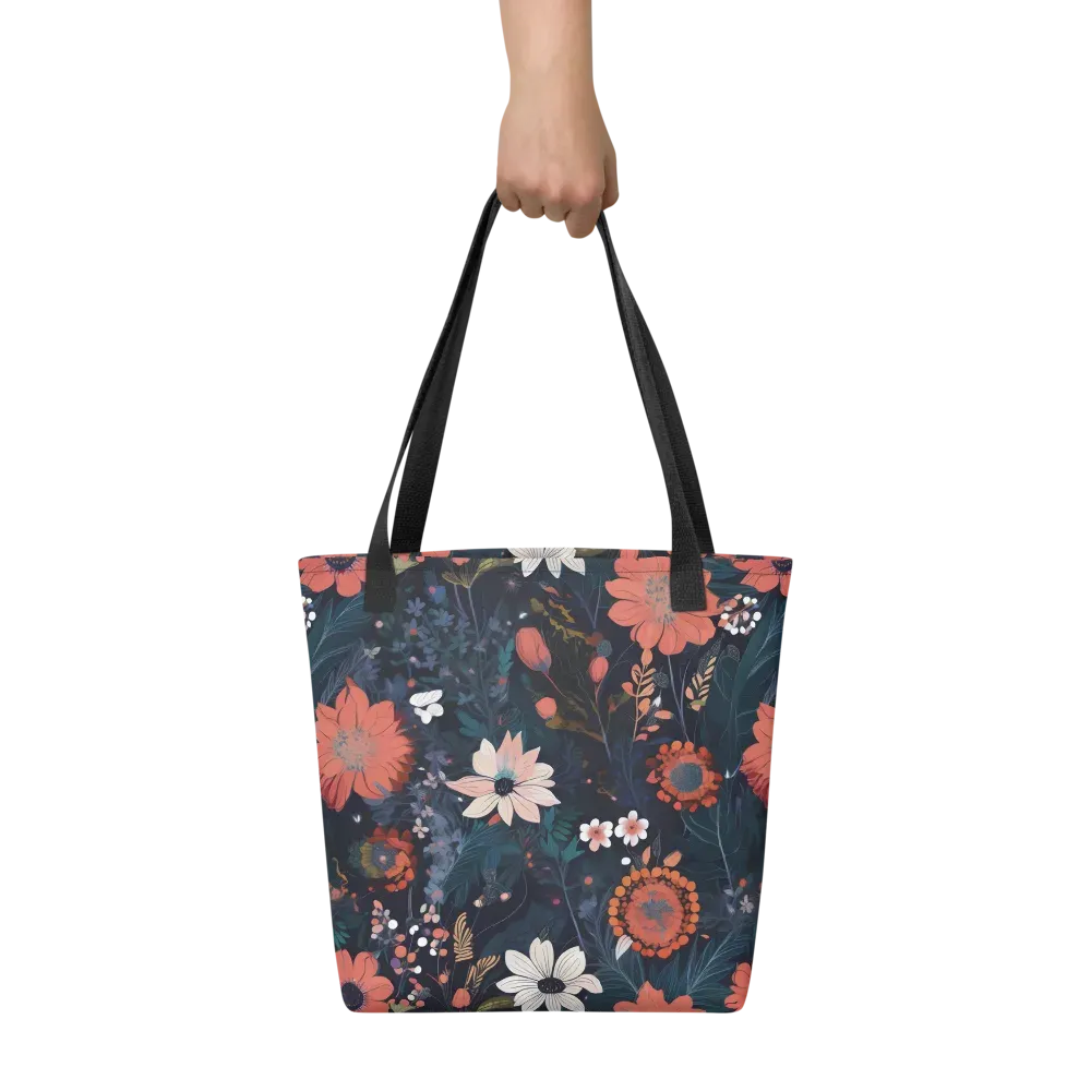 Coral Nocturne on Tote Bag — Front