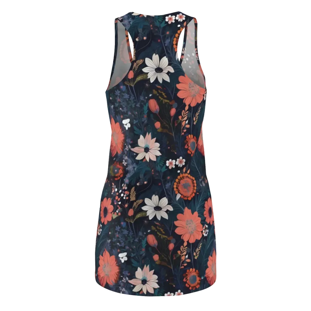 Coral Nocturne on Racerback Dress — Back