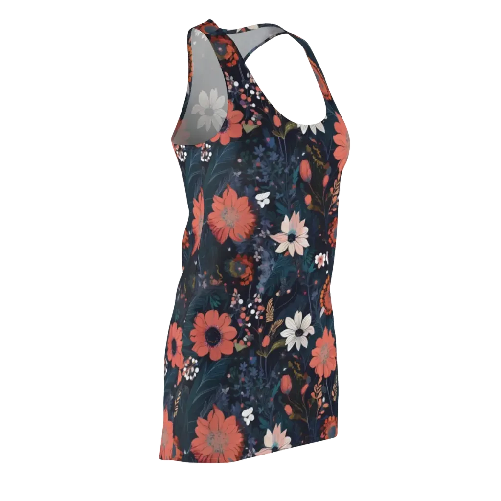 Coral Nocturne on Racerback Dress — Front Side