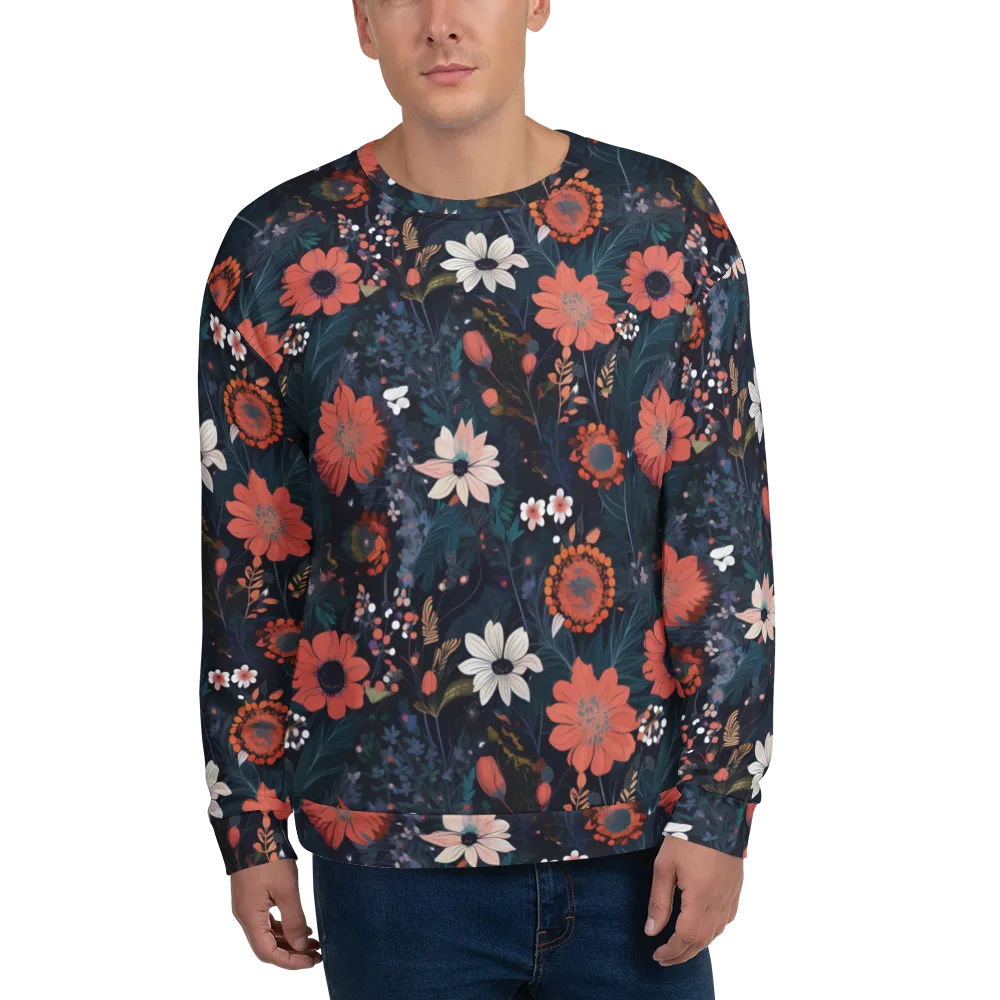 Coral Nocturne on Sweatshirt — Front