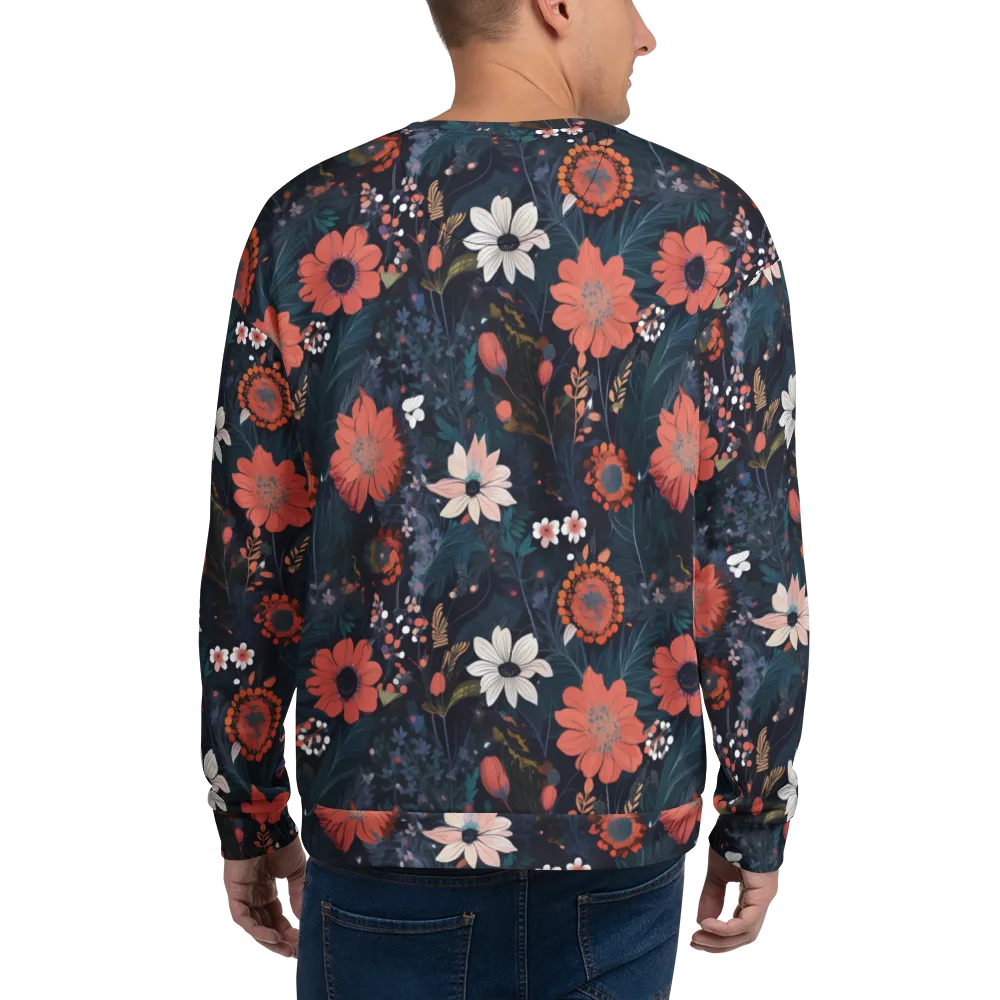 Coral Nocturne on Sweatshirt — Back