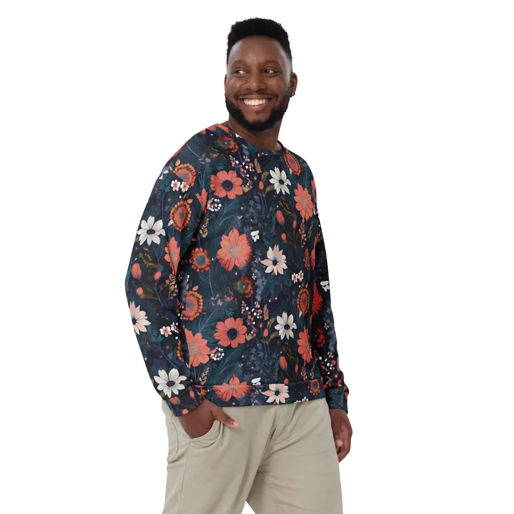 Coral Nocturne on Sweatshirt — Front
