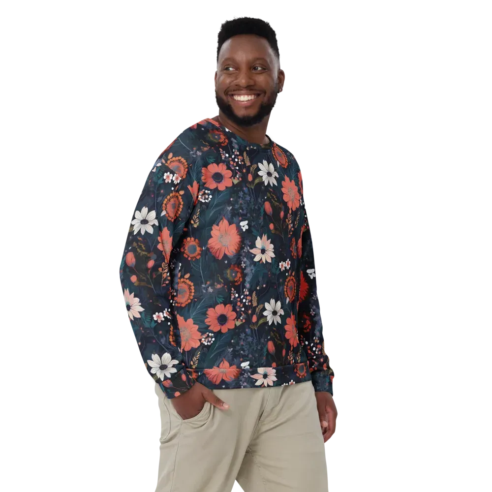 Coral Nocturne on Sweatshirt — Front