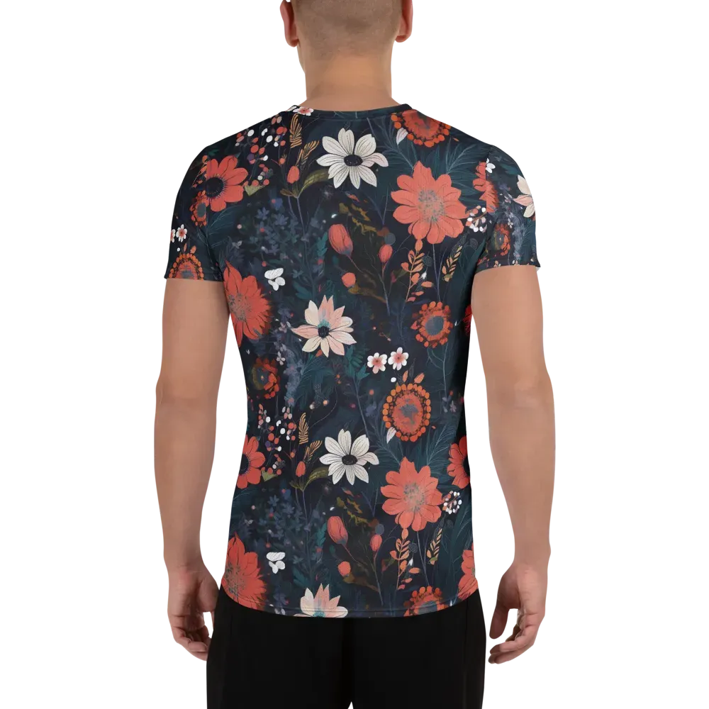 Coral Nocturne on Men's Athletic T-Shirt — Back