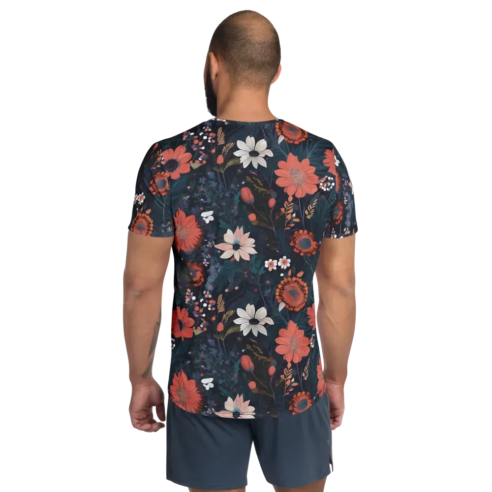 Coral Nocturne on Men's Athletic T-Shirt — Back