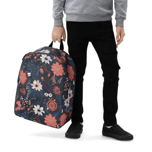 Coral Nocturne on a Minimalist Backpack
