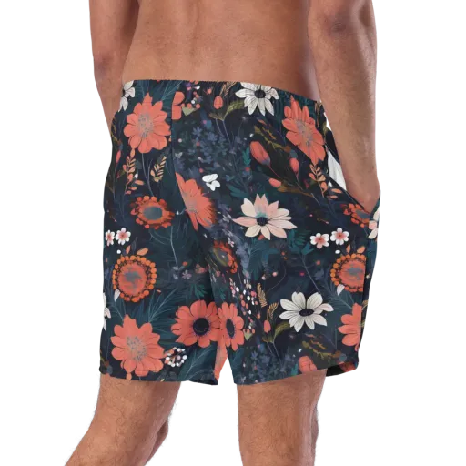 Coral Nocturne on a Swim Trunks
