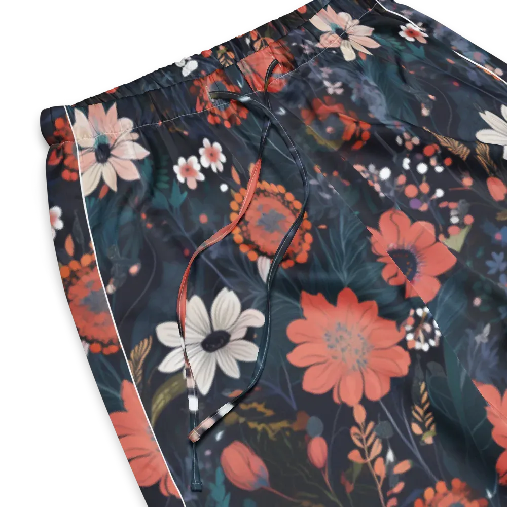 Coral Nocturne on Women's Pajama Pants — Product details