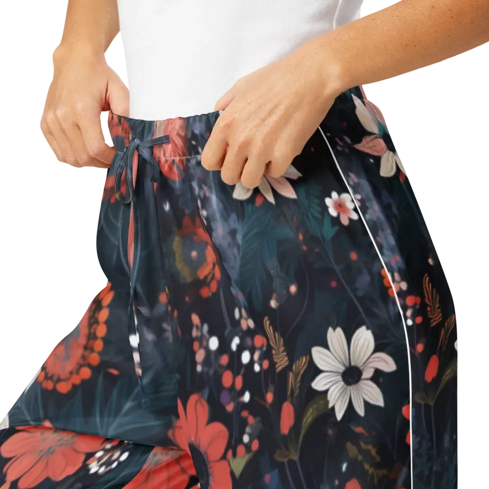 Coral Nocturne on Women's Pajama Pants — Product details