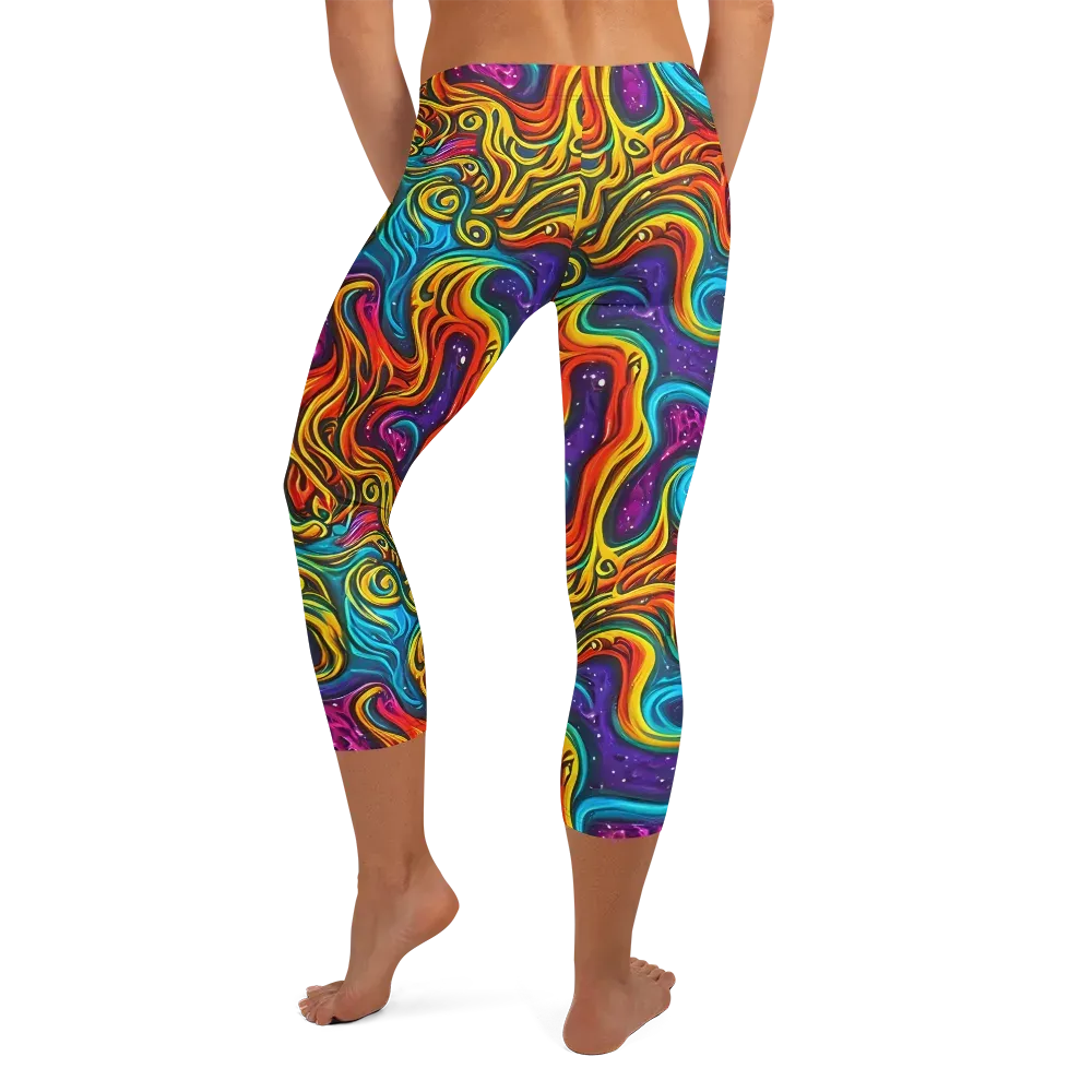 Rainbow Alchemy on Capri Leggings — Back