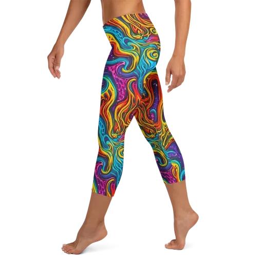 Rainbow Alchemy on a Capri Leggings