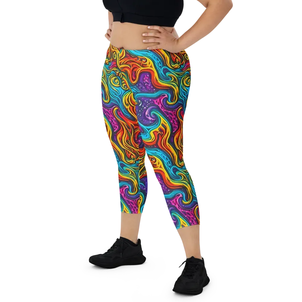 Rainbow Alchemy on Capri Leggings — Front