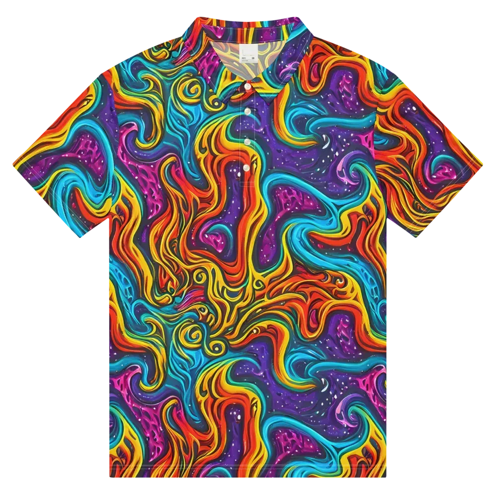 Rainbow Alchemy on Men's Slim Fit Polo Shirt — Front