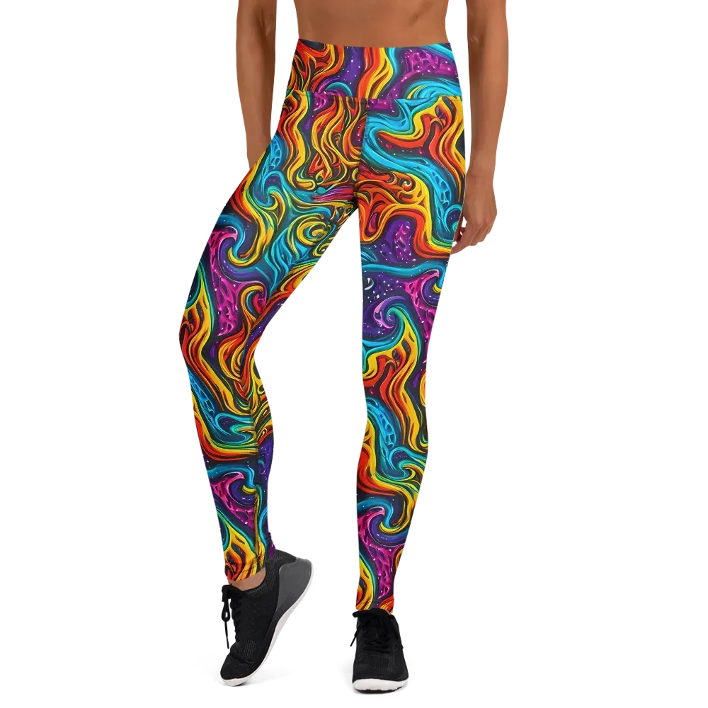 Rainbow Alchemy on Yoga Leggings — Front