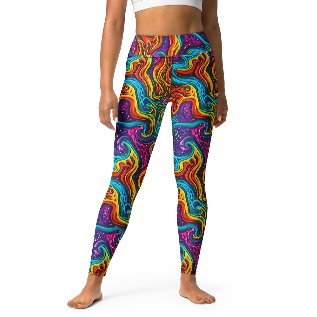 Rainbow Alchemy on Yoga Leggings — Front