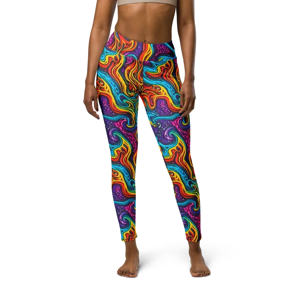 Rainbow Alchemy on Yoga Leggings — Front