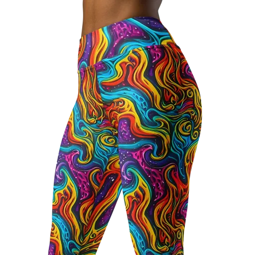 Rainbow Alchemy on a Yoga Leggings