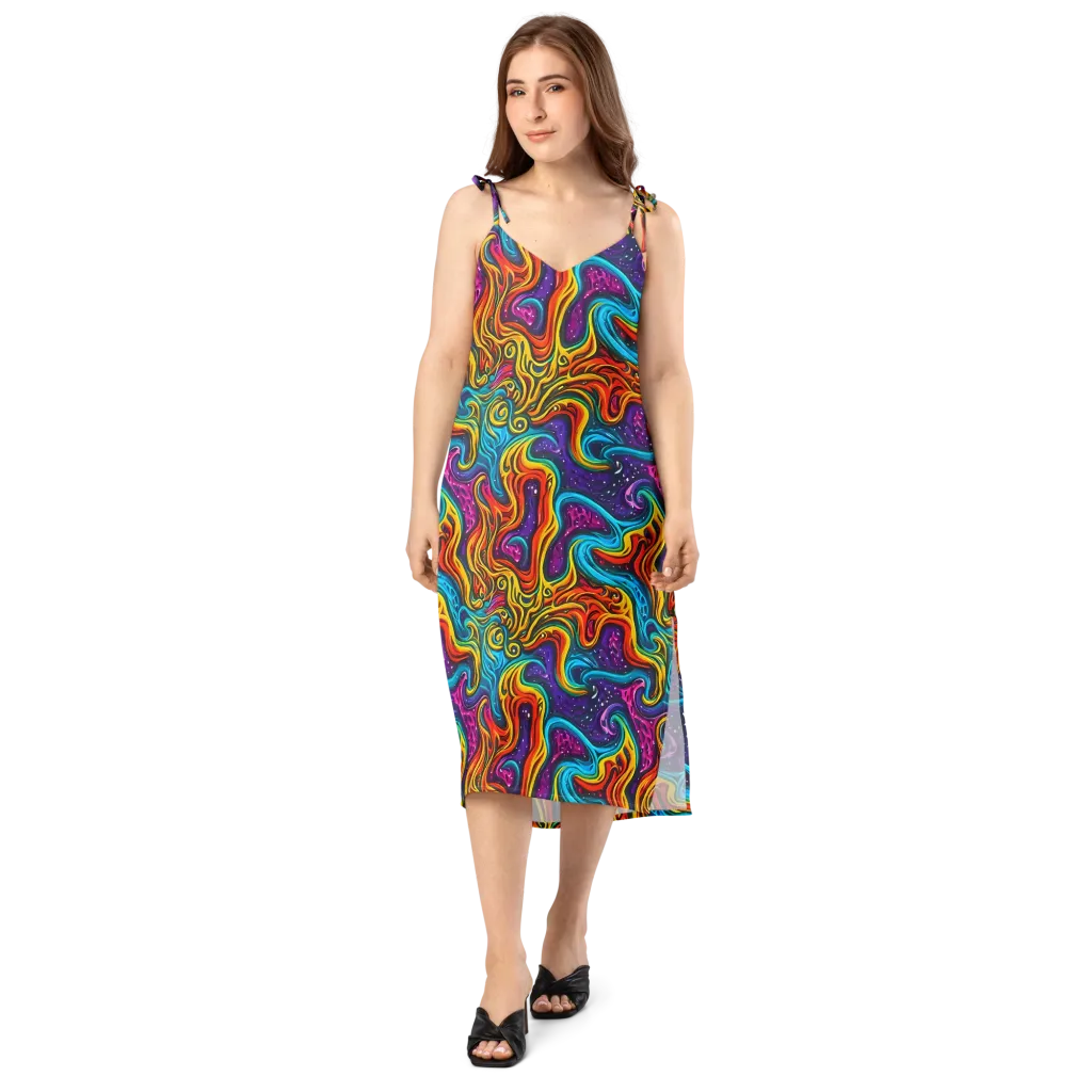 Rainbow Alchemy on Slip Dress — Front