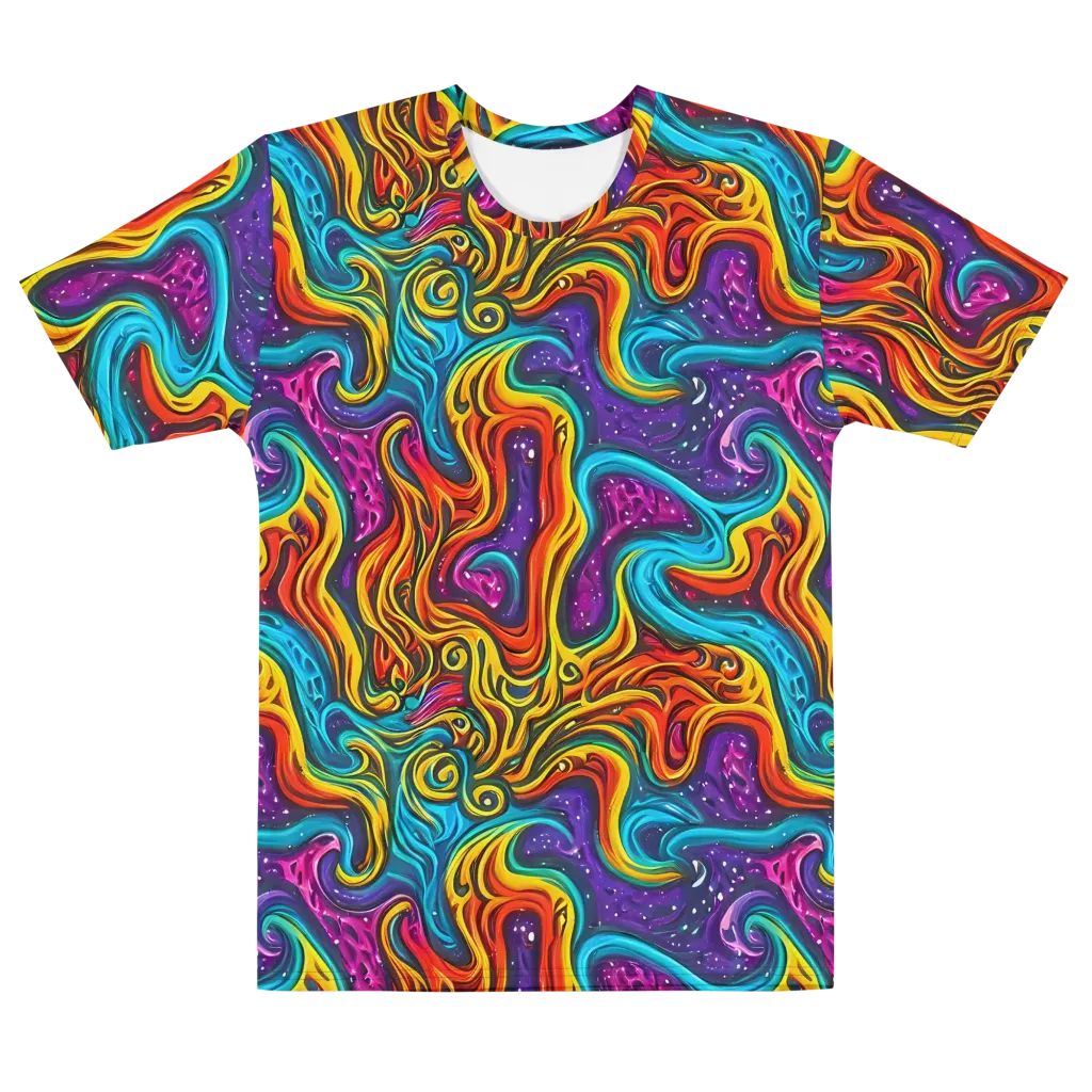 Rainbow Alchemy on Men's Cotton Crew Neck T-Shirt — Front
