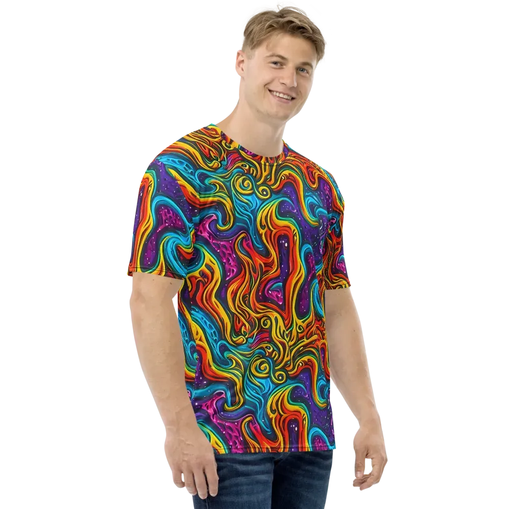 Rainbow Alchemy on Men's Crew Neck T-Shirt — Right
